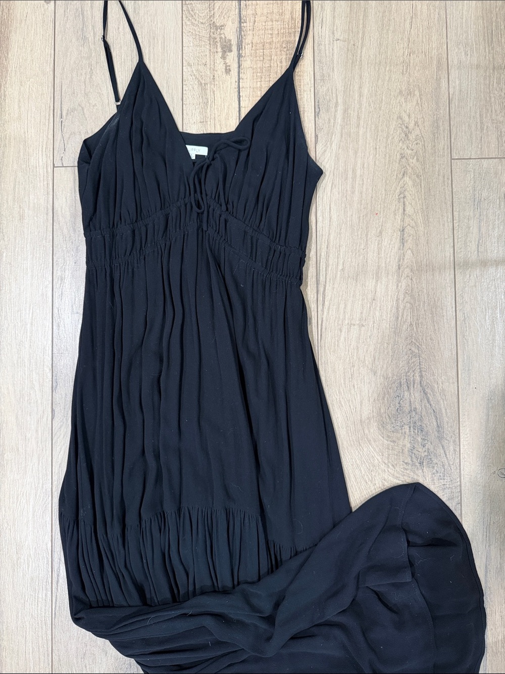 Zsupply Black Spaghetti-Strap Maxi Dress - Women's Dress